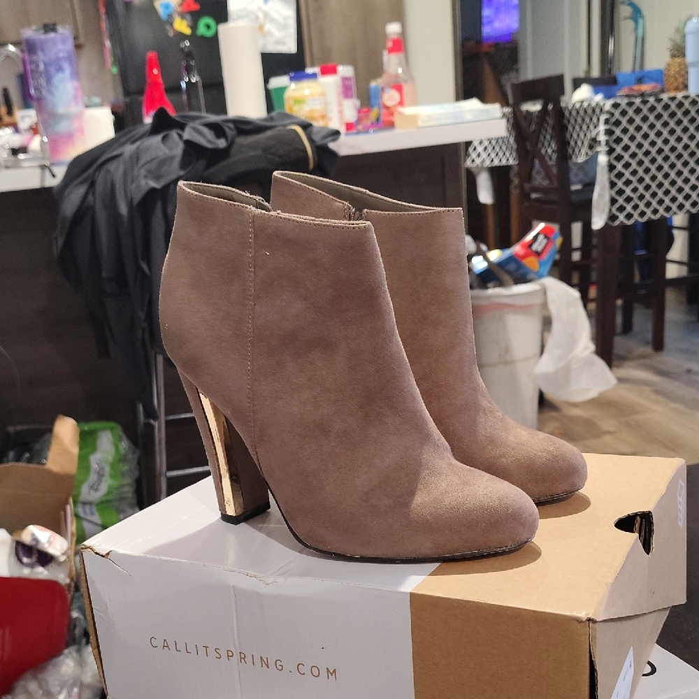 Call It Spring Women's Brown Ankle Booties